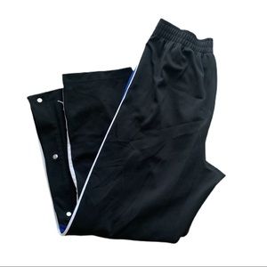 Nike vintage snap tear away black pants large
